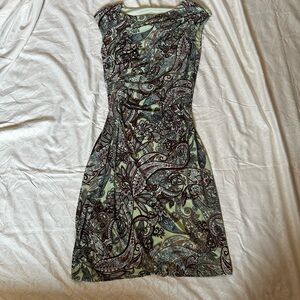 Vintage Y2K Elegant Paisley Print Dress